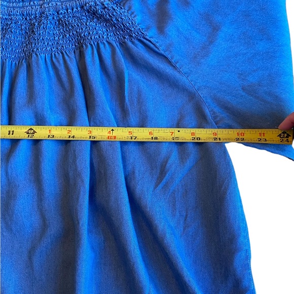 New Directions Denim 3/4 Sleeves Dress with Smocking - Picture 11 of 16